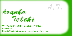 aranka teleki business card